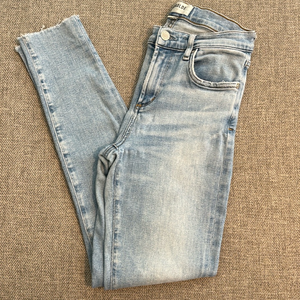 Agolde Light Blue Ankle & Cropped Jeans